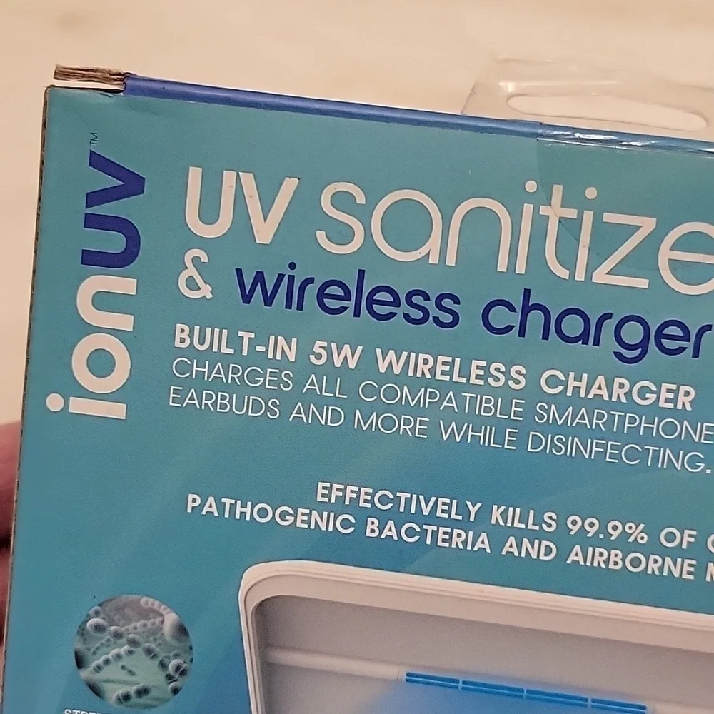 Wireless charger and UV sanitizer